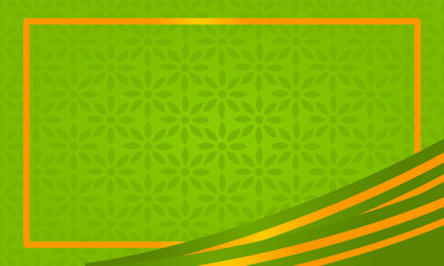 Aesthetic luxury abstract modern green background with orange glowing rectangular frame design