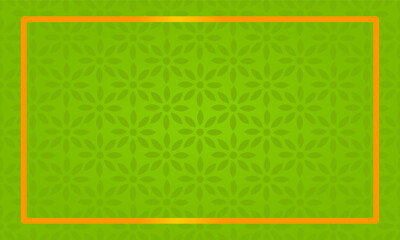 Luxury modern green abstract background with double curved stripes and geometric floral pattern