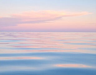 Pastel sunset reflection on a tranquil sea