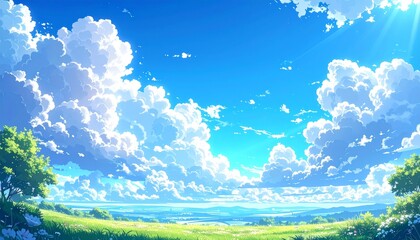 明るい青空の背景
