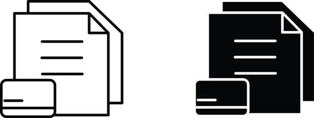 Obraz premium Credit History icon vector graphic illustration with white background flat hand made icon fill icon 