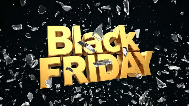 Golden Black Friday exploding with amazing deals you can't miss, perfect for ads and promotions this holiday season, shoppers get ready to save big now