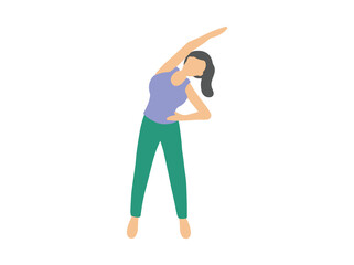 Woman Doing Yoga Pose Illustration
