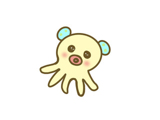 ぷかぷか　可愛い　宇宙人タコ