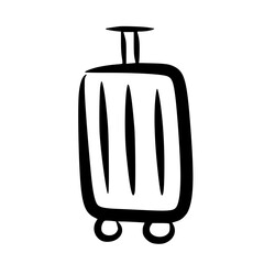 Obraz premium Travel suitcase luggage icon simple line