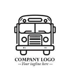 Black and White Transport Logo Illustration in Minimalist Modern Vector Design for Mobility and Travel