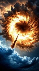 Fiery Vortex in the Sky.