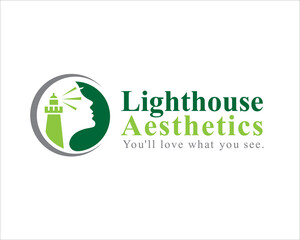 beauty lighthouse logo designs for business logo