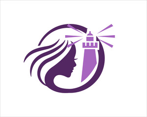 beauty lighthouse logo designs for business logo