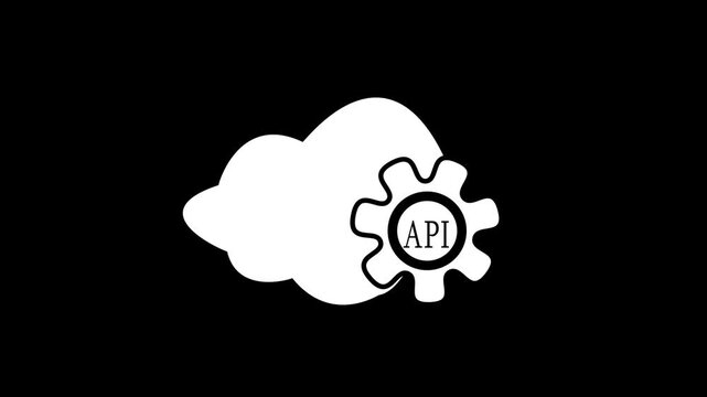 video animation icon api web concept, on a transparent background with alpha channel set to zero