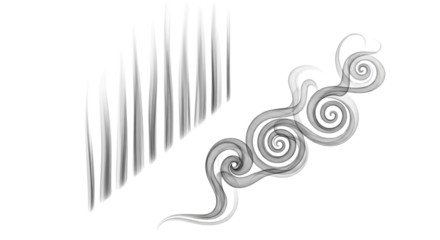 Wispy Smoke Collection isolated on transparent background