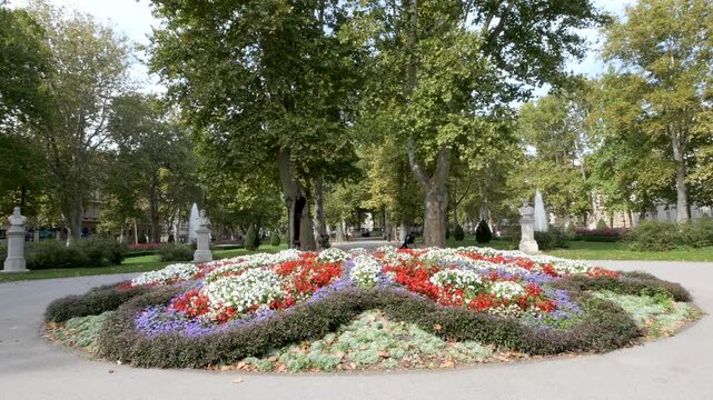 Zagreb, Croatia, 2025, july,7th, view of Zrinjevac Park