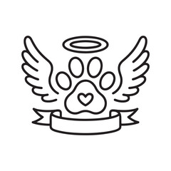 Dog and Cat Memorial Paw Tattoo Design