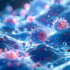 Microscopic virus cluster