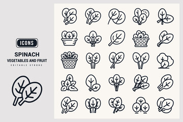 Collection of Pixel Art Spinach Leaf Icons for Vegetable Designs White Background.