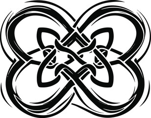 Elegant continuous line drawing of Celtic knot symbol 2