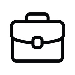 Business briefcase line icon, simple outline style, isolated on white background