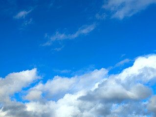 Clouds on a blue sky background