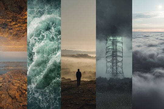 Collage of diverse landscapes