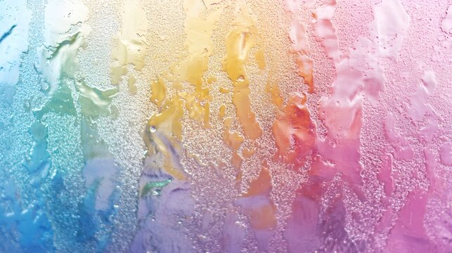 Iridescent Frosted Glass Texture Pastel Rainbow Colors