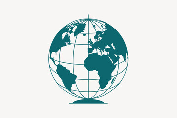 Earth Globe Symbol Illustration