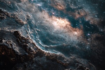 Cosmic landscape of nebulae and stars