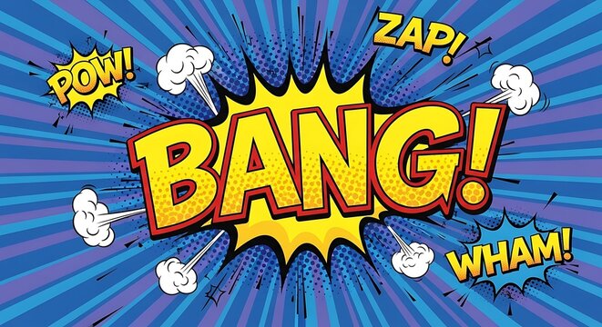 Comic Book Explosion - A Dynamic Burst of Action and Energy.