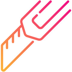 cutter gradient line icon