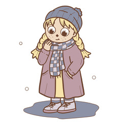 Girl in Winter Outfit