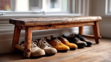 Shoe organization bench for entryway home interior furniture design modern minimalist side view practicality