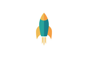 Fototapeta premium Cartoon Rocket Vector