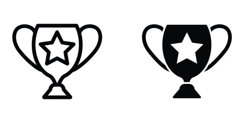 Trophy cup icon design template