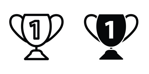 Trophy cup icon design template