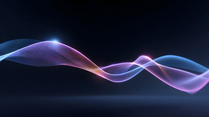 Abstract glowing intertwined wavy lines with vibrant gradient colors on a dark background showing bright light flares