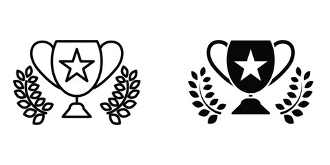 Trophy cup icon design template
