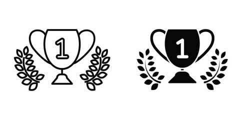 Trophy cup icon design template