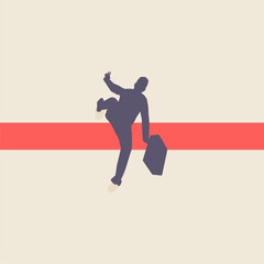 Step out of comfort zone or safe zone, dare to walk your own way or manage to exit from routine job to start new business. Businessman moving forward or take a chance to success.