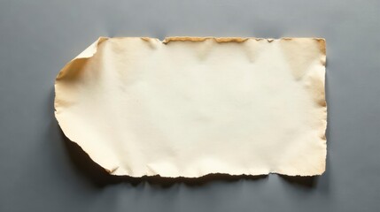Obraz premium A Single Sheet of Aged, Textured Paper with Irregular Edges, Ready for Your Message or Design