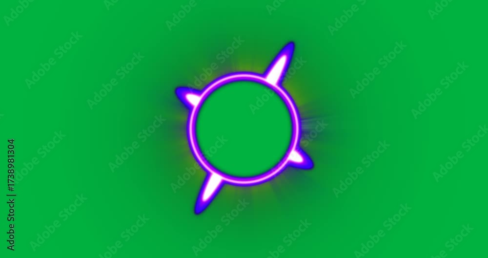 Canvas Prints animation of glowing purple circle over transparent background