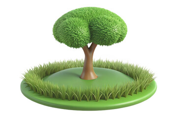 green tree isolated on white