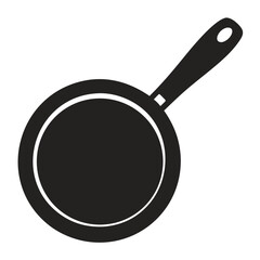 Frying pan icon. Pan silhouette icon. 
