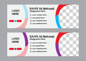 Corporate and personal e mail signature Design Template, Email signature Design