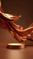 Podium with Satin Fabric