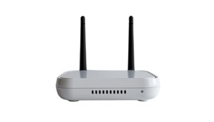 a wireless router with two antennas, an essential for modern connectivity. It's designed to provide a stable and efficient network signal