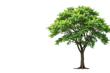 Obraz premium a large tree with vibrant green leaves standing tall