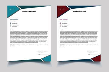Letterhead template design, Modern Corporate professional and creative letterhead design template.   Professional company letterheads layout for business&nbsp;and&nbsp;project.