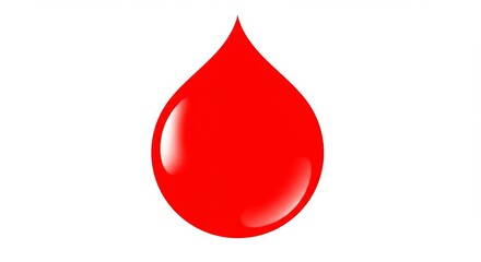 Obraz premium Vibrant red blood drop symbolizes health, life, and vital essence