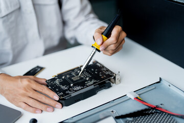 IT Engineer installing Hardware Equipment Development Facility Engineer  Maintenance computer...