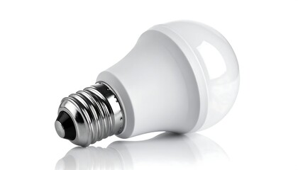 LED lightbulb on white background
