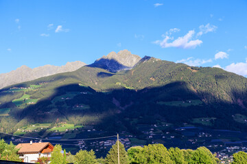 Mountain panorama with summit Ifinger in South Tyrol, Italy